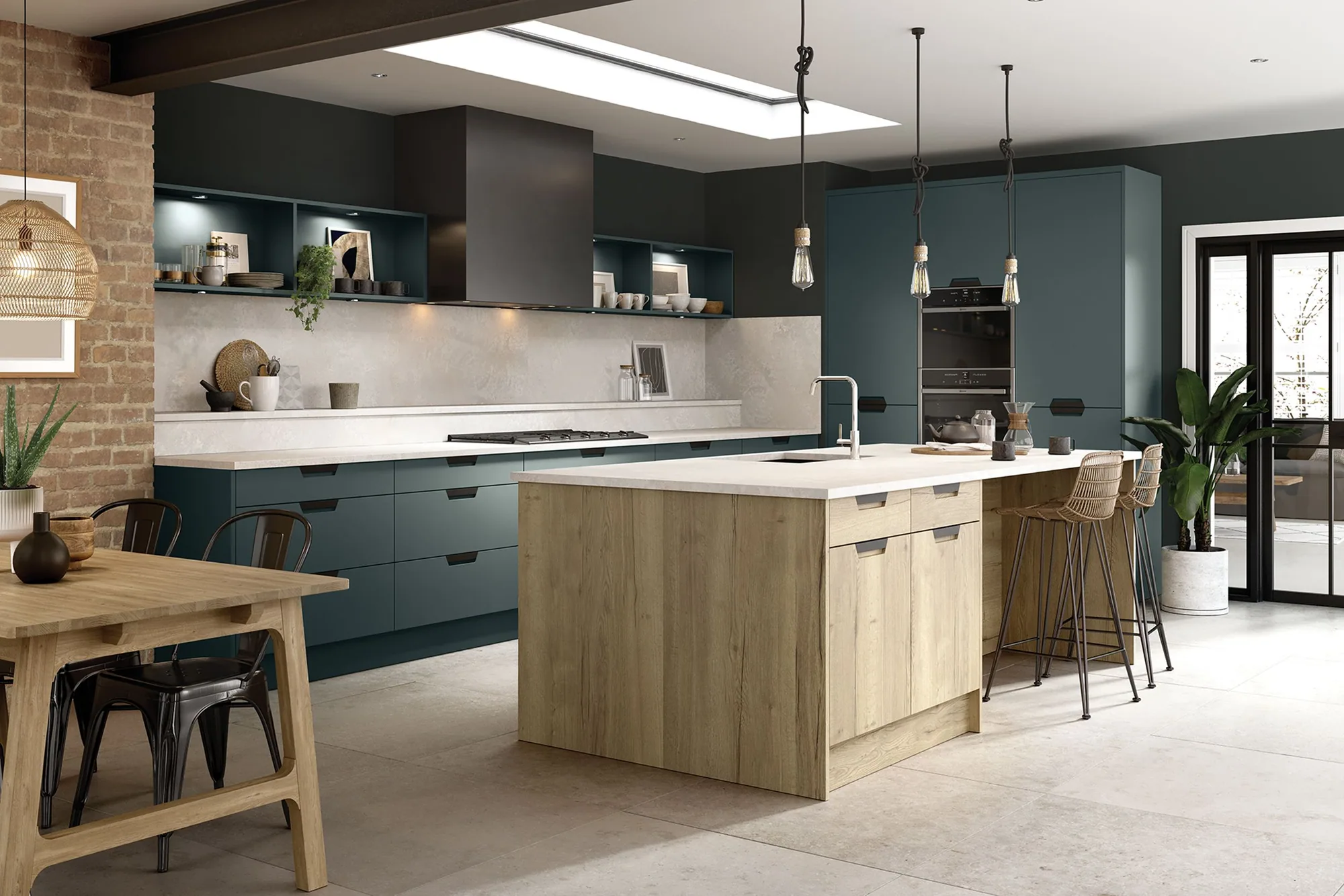 Kitchen fitted with made to measure Bella replacement doors